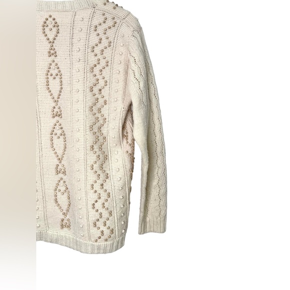 Beaded Cream Cardigan - Picture 5 of 6